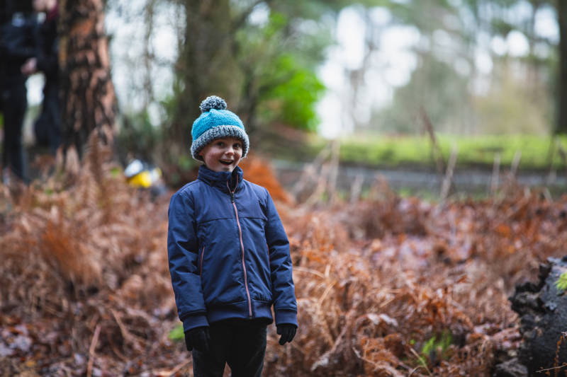 Boy in woods