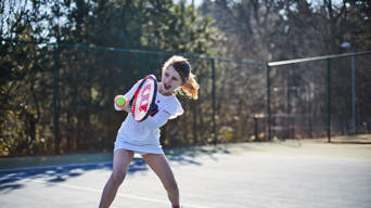 Girl playing tennis