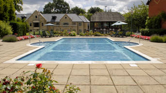 Residents Pool, cloudy day